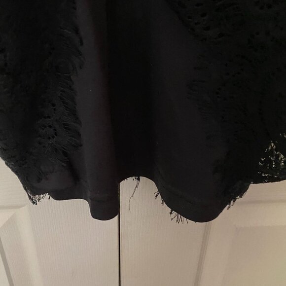 Miami Black Eyelash Edge Lace Sleeveless Fit & Flare Cocktail Mini Dress Small - Picture 6 of 10
